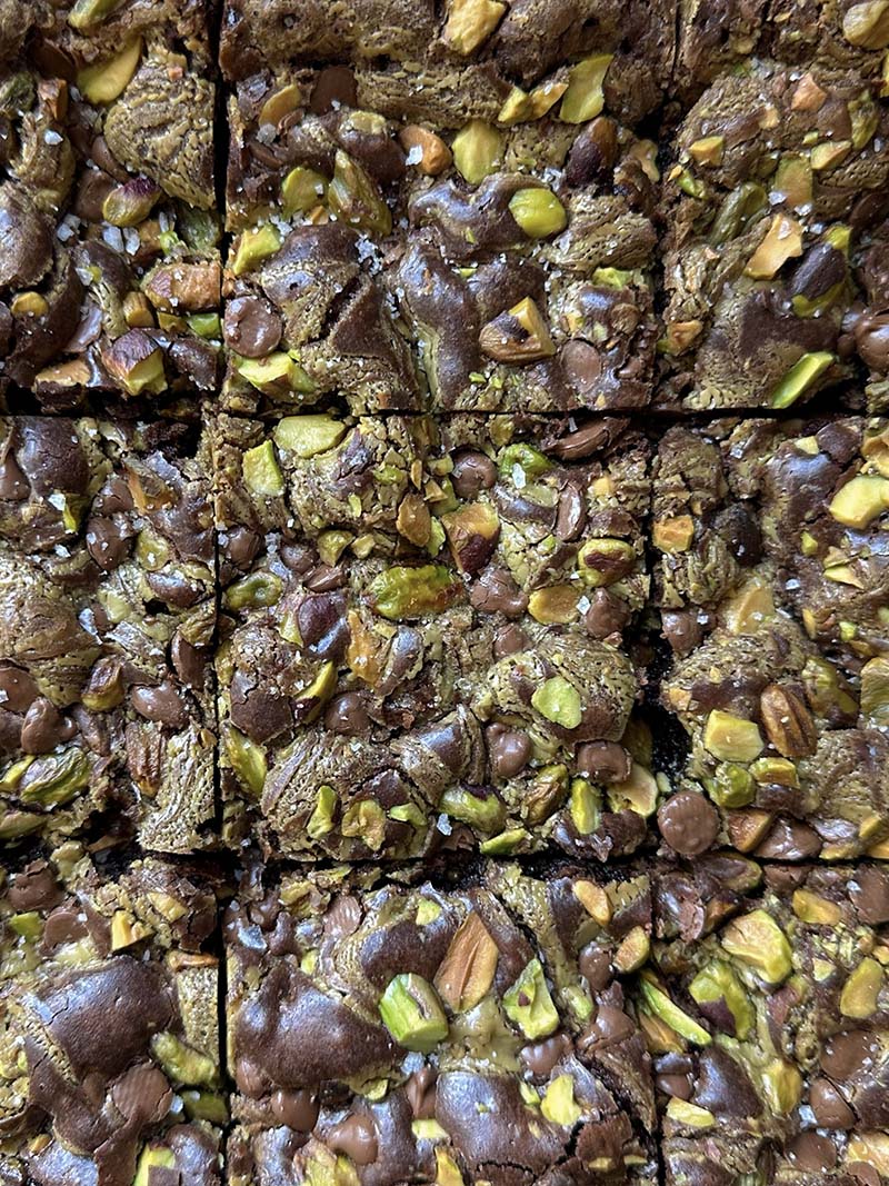 Pistachio Cream Brownies