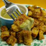 Pistachio French Toast Crumpet (Frumpet) Bites