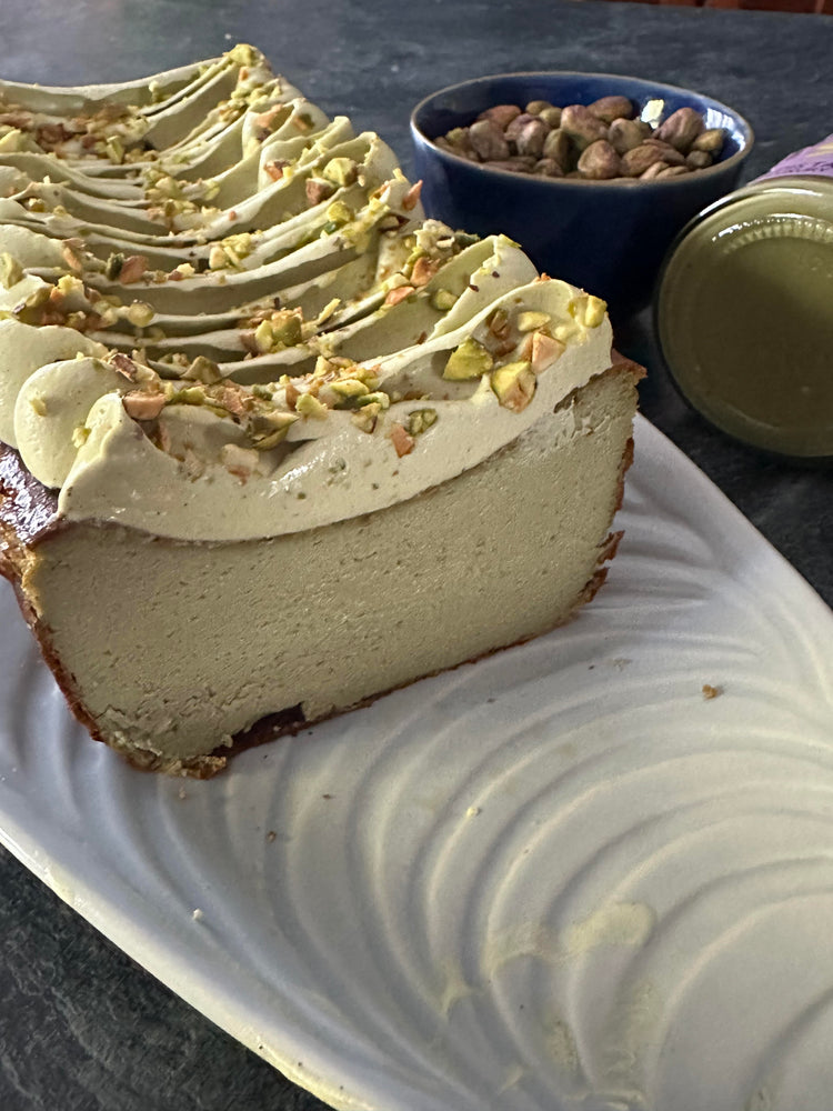 Pistachio Burnt Basque Cheesecake
