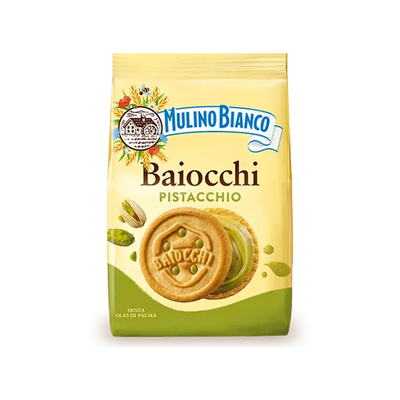 Mulino Bianco Baiocchi Pistachio sandwich biscuits, 240g