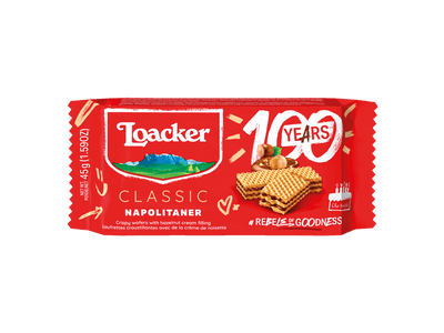 Loacker Napolitaner hazelnut cream wafers, 45g